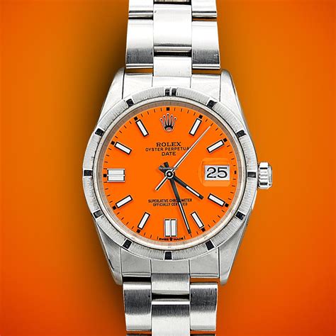 orange rolex|rolex oyster perpetual orange dial.